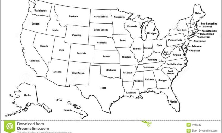 United States Map Test Printable