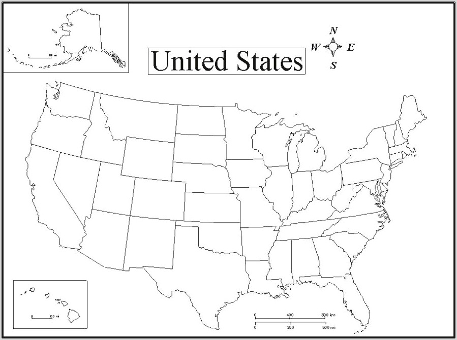 United States Map With State Names Worksheet