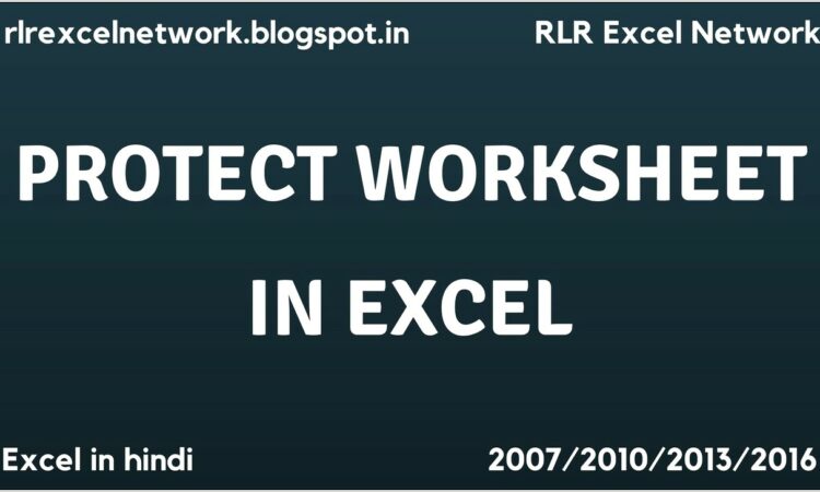 Unprotect A Worksheet In Excel