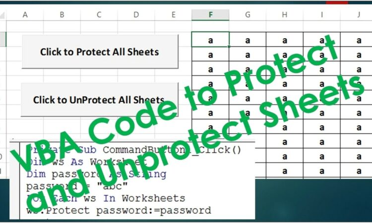 Unprotect A Worksheet In Excel Vba