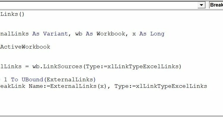 Vba Find Cells With External Links