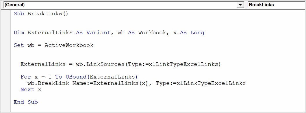 Vba Find Cells With External Links
