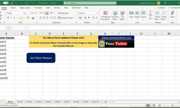 Vba Sheet Name As Variable