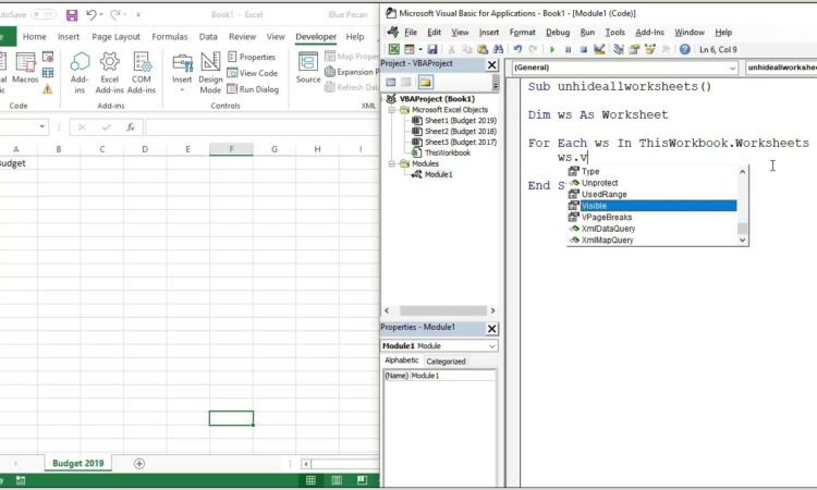 Vba Unhide All Worksheets Excel