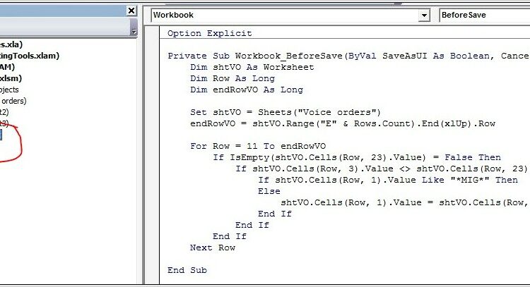 Vba Worksheet Before Save