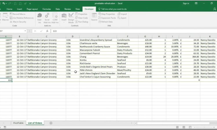 Vba Worksheet Refresh All