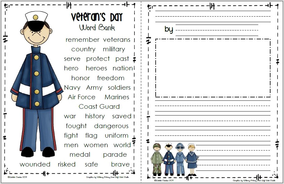 Veterans Day Printables For 2nd Grade