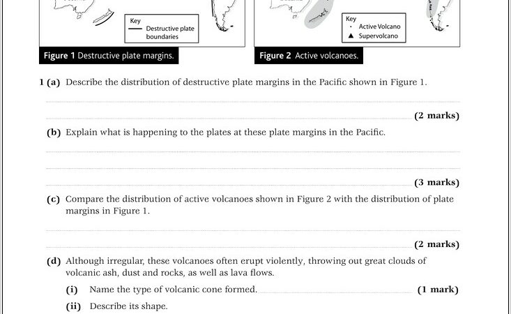 Volcanoes And Plate Tectonics Worksheet Pearson