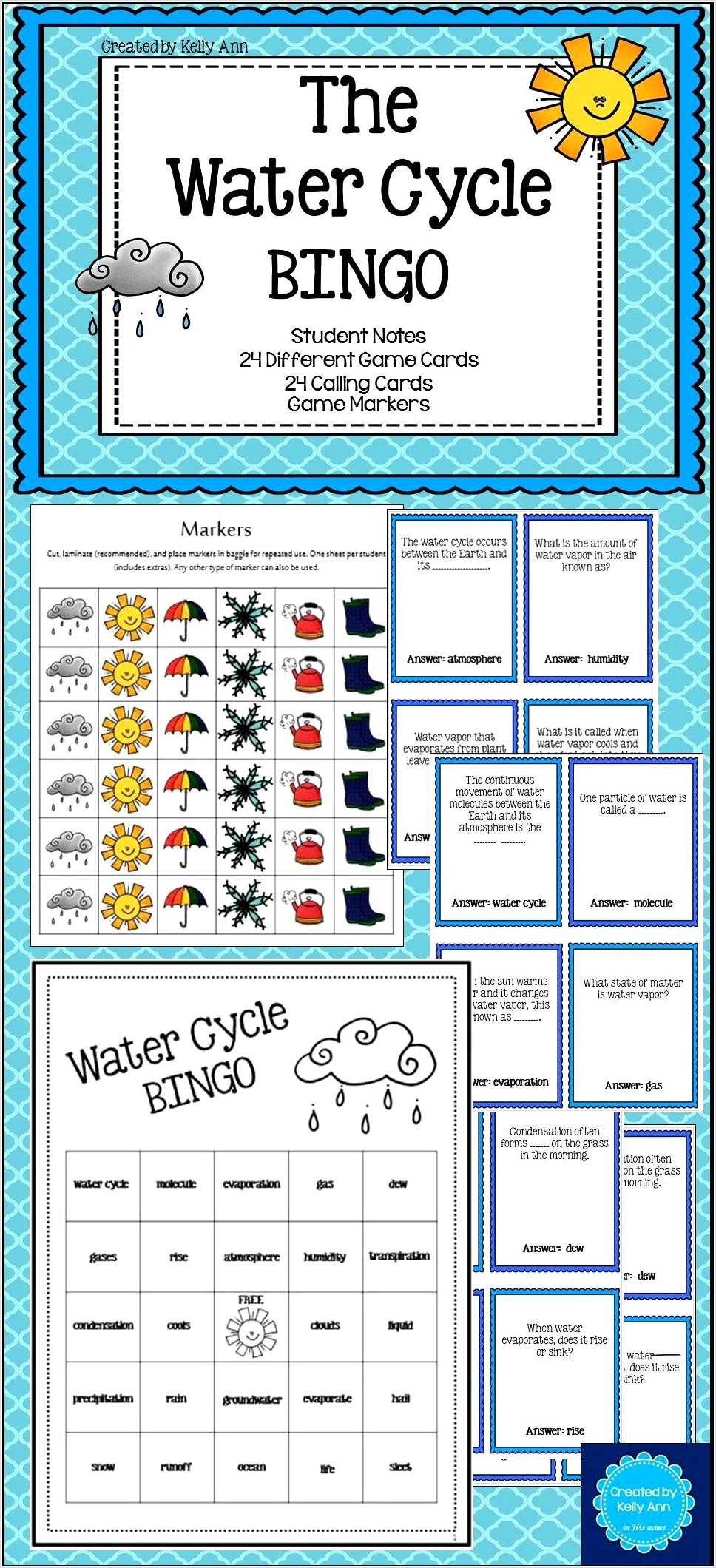 Water Cycle Wheel Worksheet