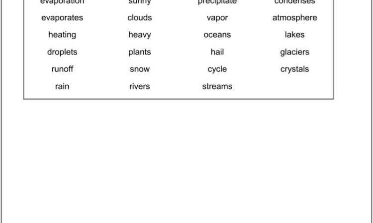 Water Cycle Worksheet Doc