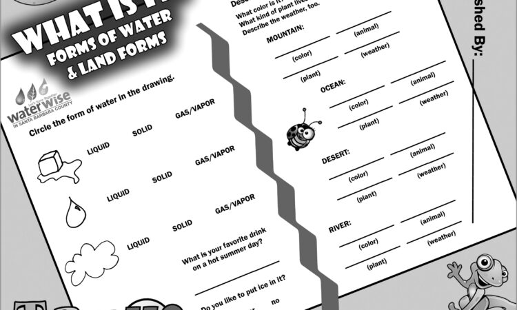 Water Cycle Worksheet For Middle School