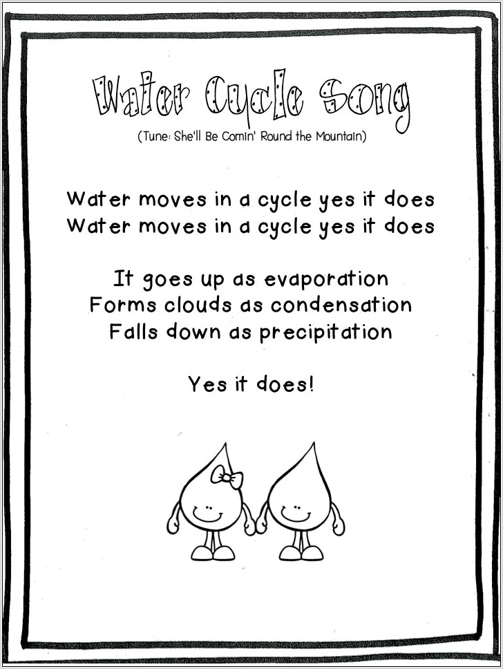 Water Cycle Worksheet Second Grade