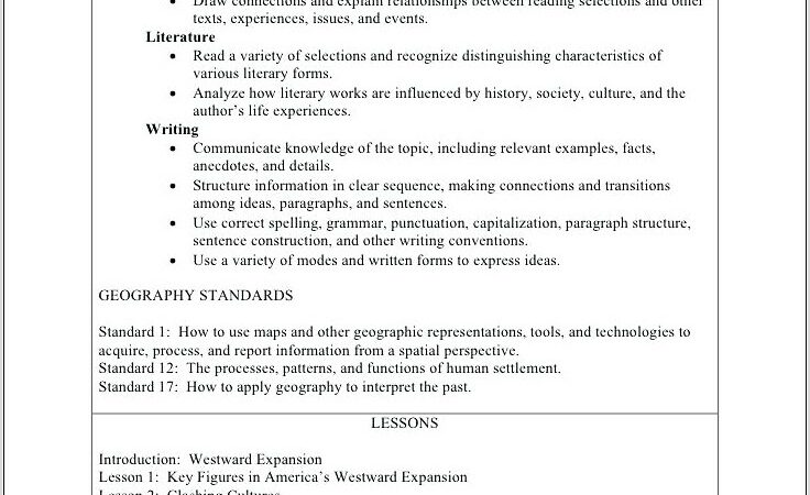 Westward Expansion Timeline Worksheet