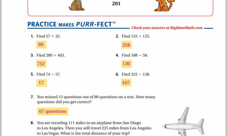 Whole Number Worksheets 4th Grade