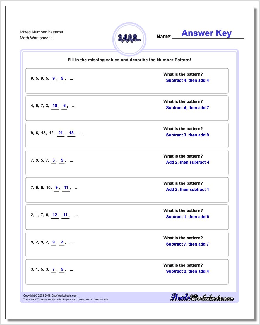 Whole Number Worksheets For Stage 2