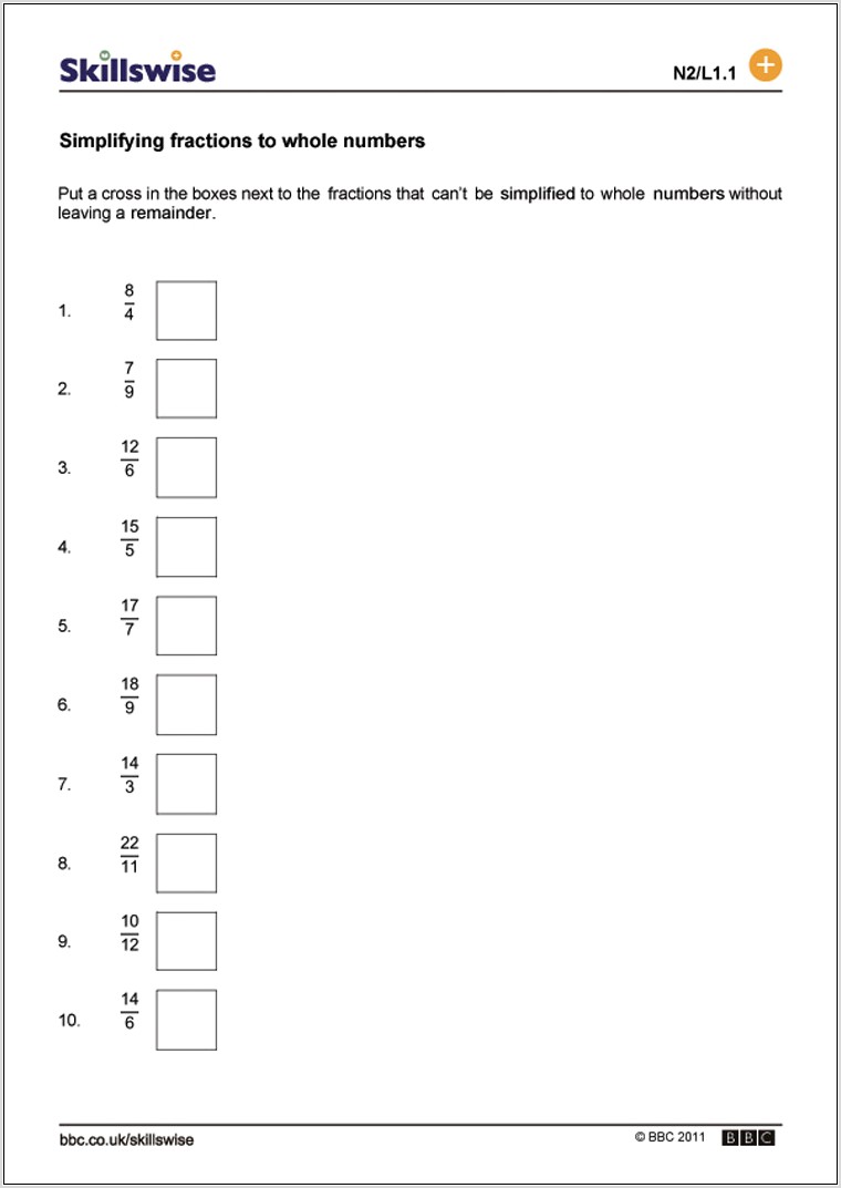 Whole Number Worksheets Free