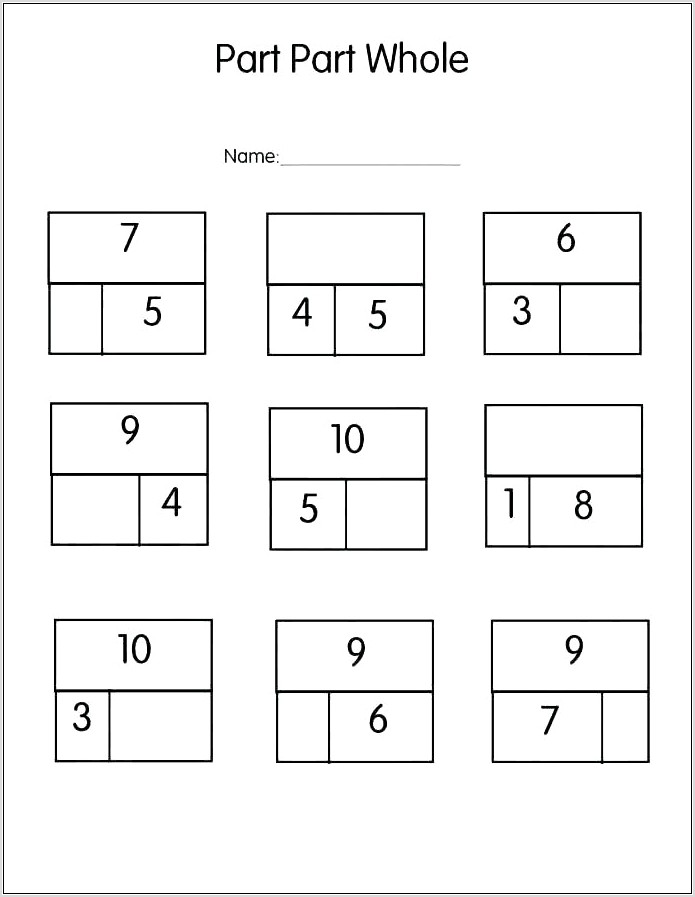 Whole Number Worksheets Kindergarten