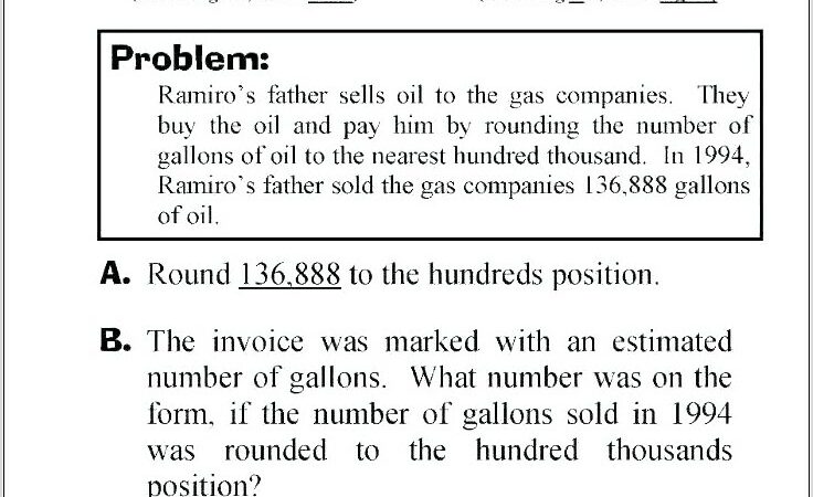 Whole Numbers Worksheets 2nd Grade