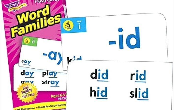 Word Families Printable Flash Cards