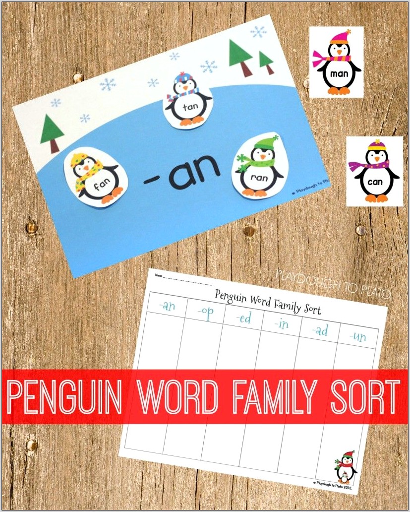 Word Family Crafts Kindergarten