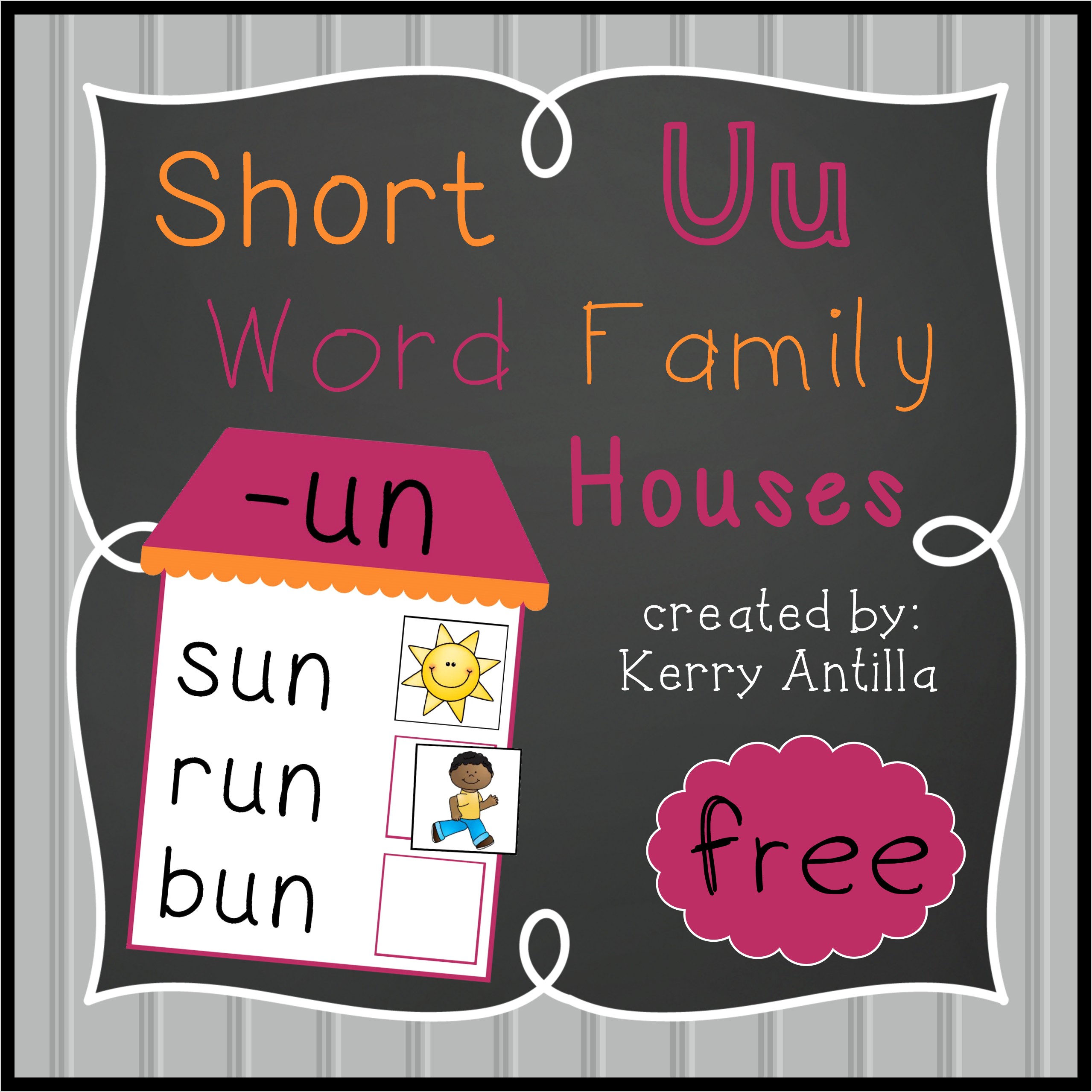 Word Family Houses Kindergarten