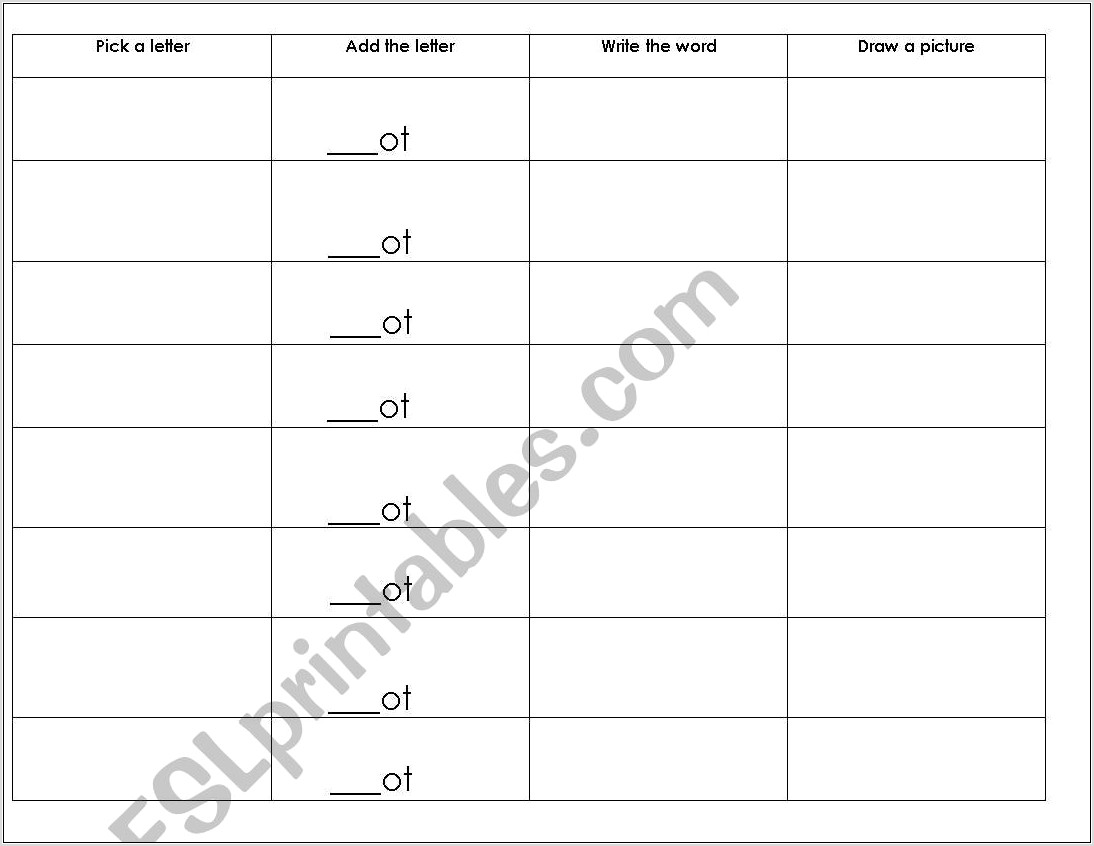 Word Family Ight Worksheets