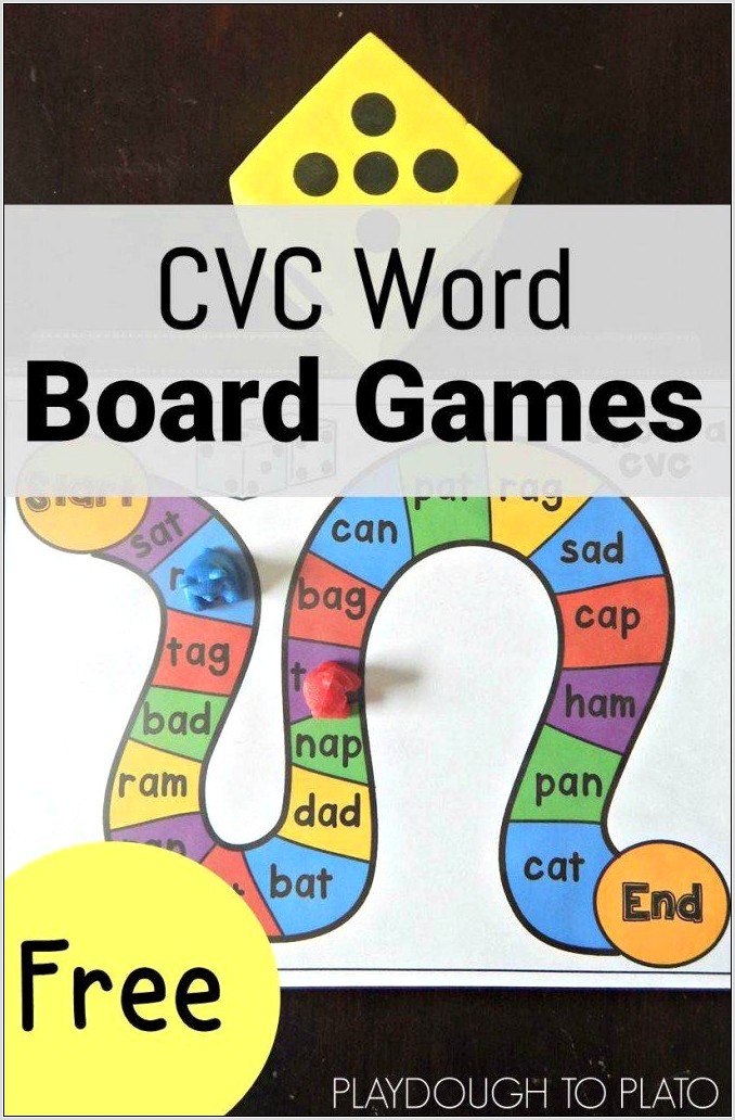 Word Family Printable Board Games