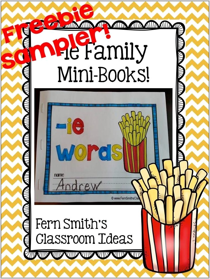 Word Family Printable Mini Books