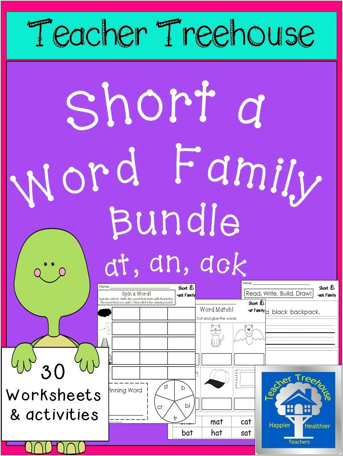 Word Family Worksheets Ack