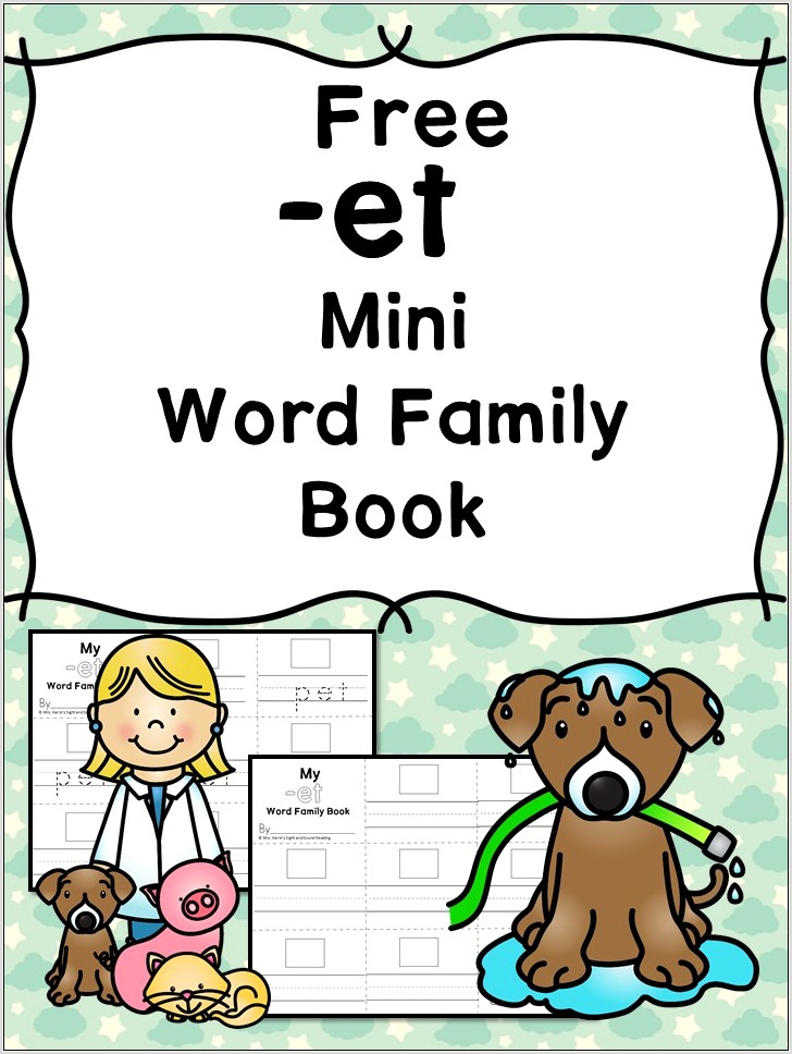 Word Family Worksheets Et