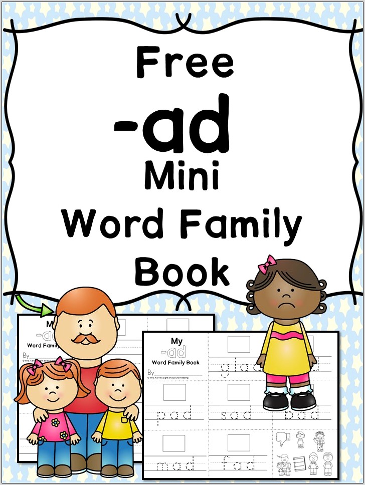 Word Family Worksheets For Kindergarten Free