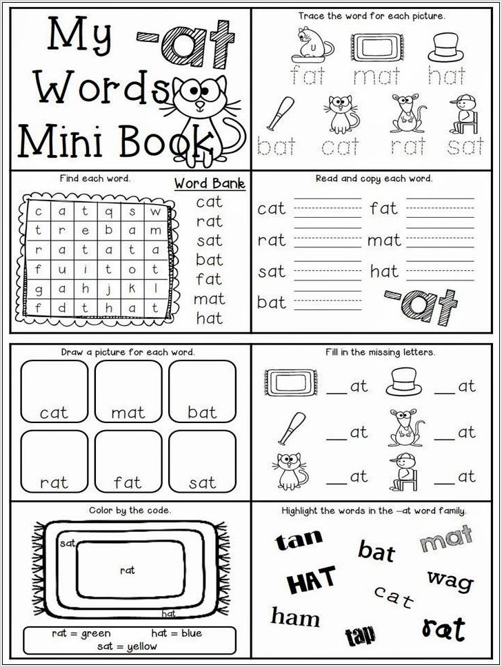 Word Family Worksheets Hubbards Cupboard