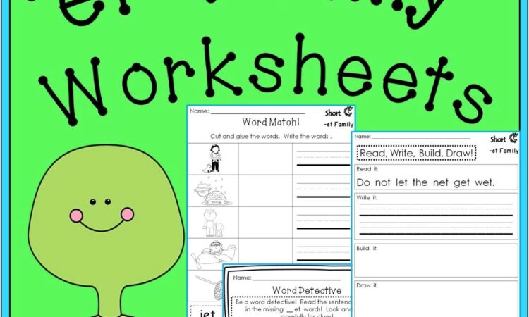 Word Family Worksheets Kinder