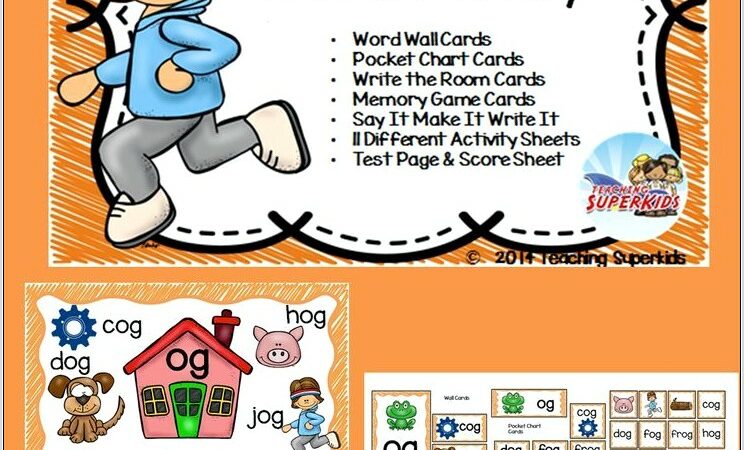 Word Family Worksheets Og