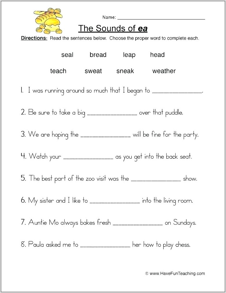 Word Family Worksheets Year 3