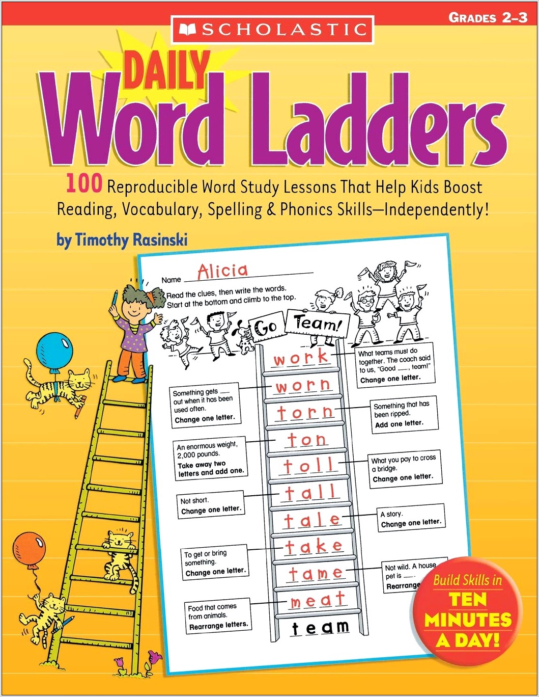 Word Ladder Worksheet Answers
