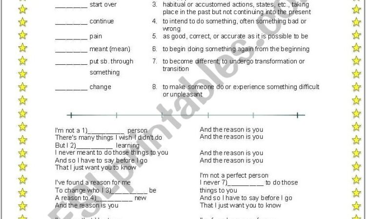 Word Match Definition Worksheet