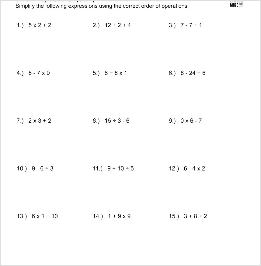 Word Order Worksheet With Answers