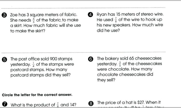 Word Problems With Equations Worksheet