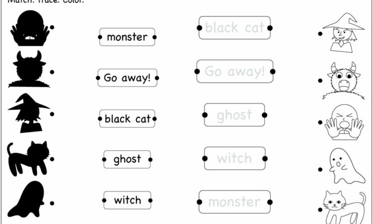 Word Recognition Matching Worksheets