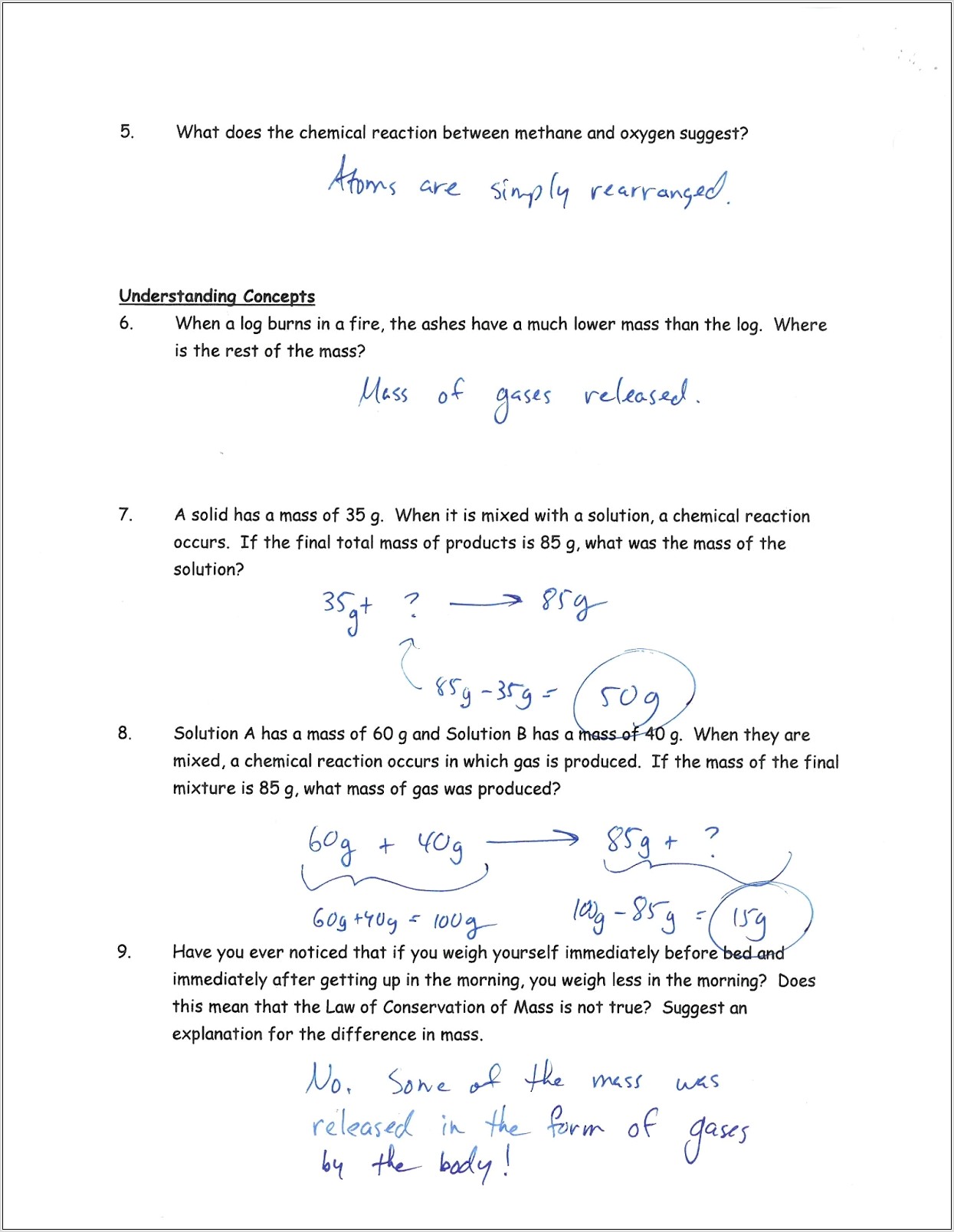 Word To Chemical Equations Worksheet