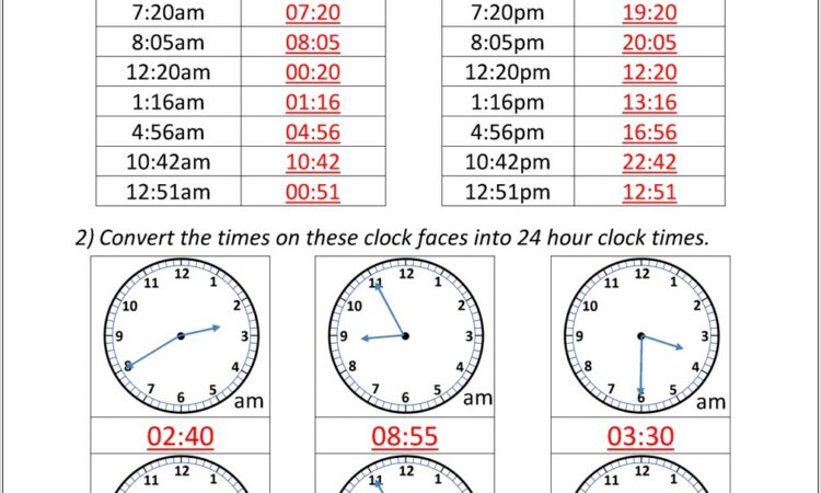 Worksheet About Time Conversion