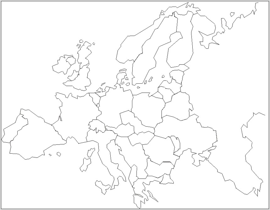 Worksheet Blank Map Of Europe