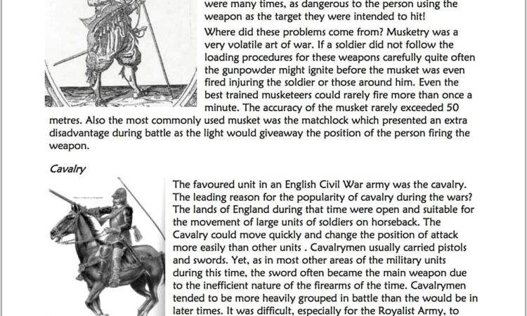 Worksheet English Civil War