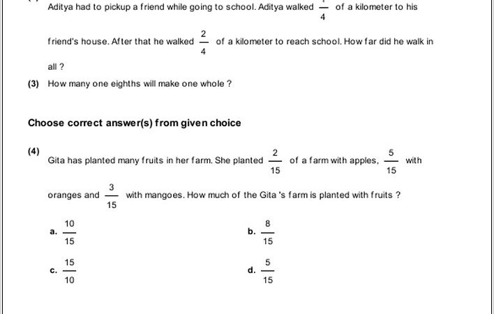 Worksheet English For Class 4