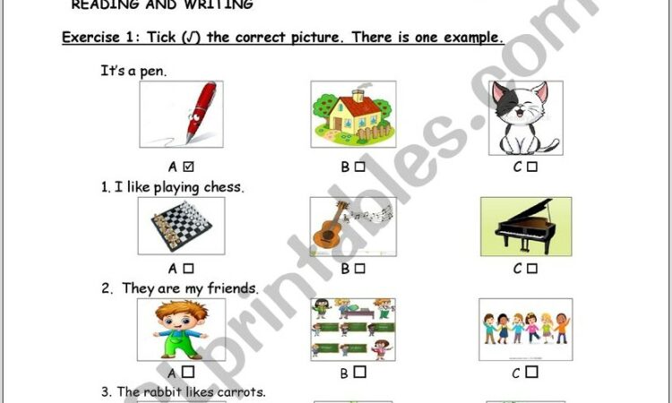 Worksheet English For Grade 2