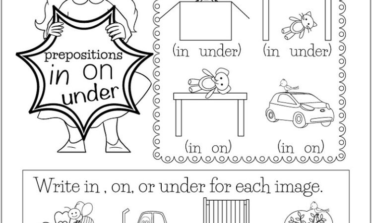 Worksheet English For Kindergarten