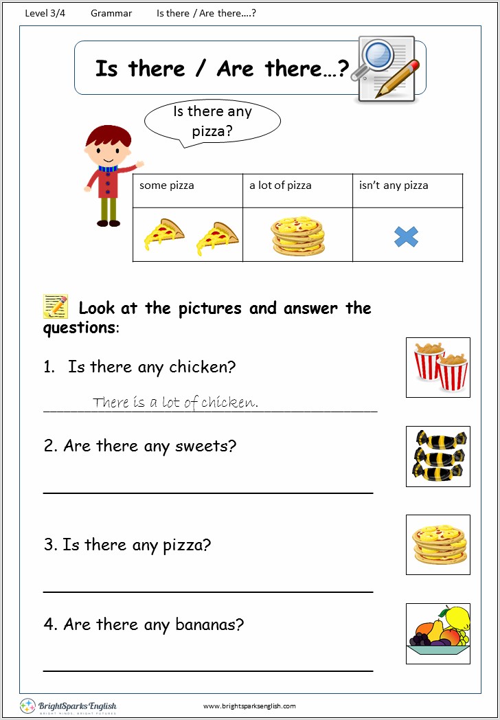 Worksheet English There Is There Are