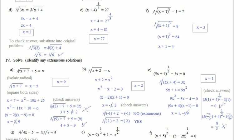 Worksheet For Algebra 2