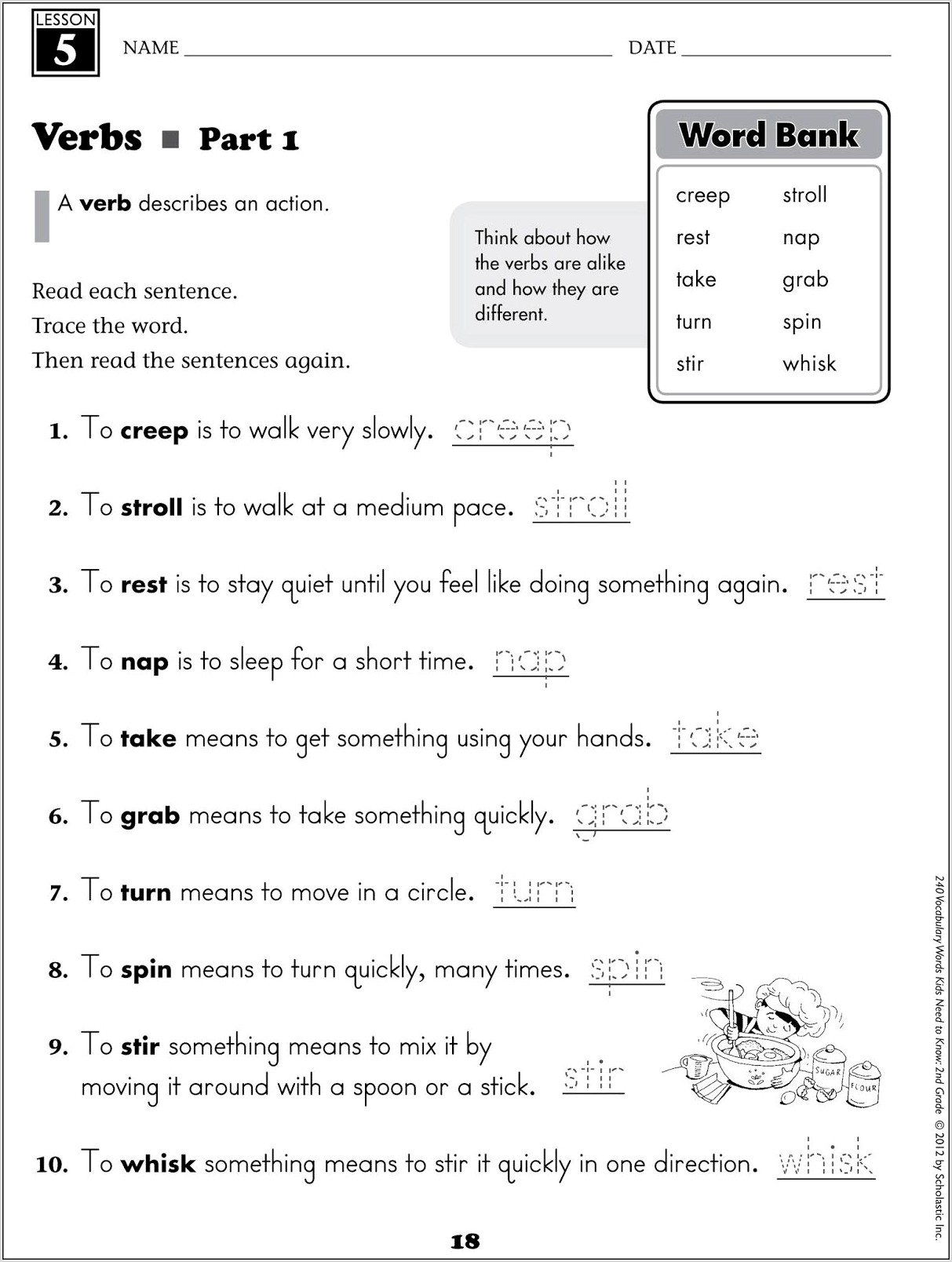 Worksheet For Grade 5 English